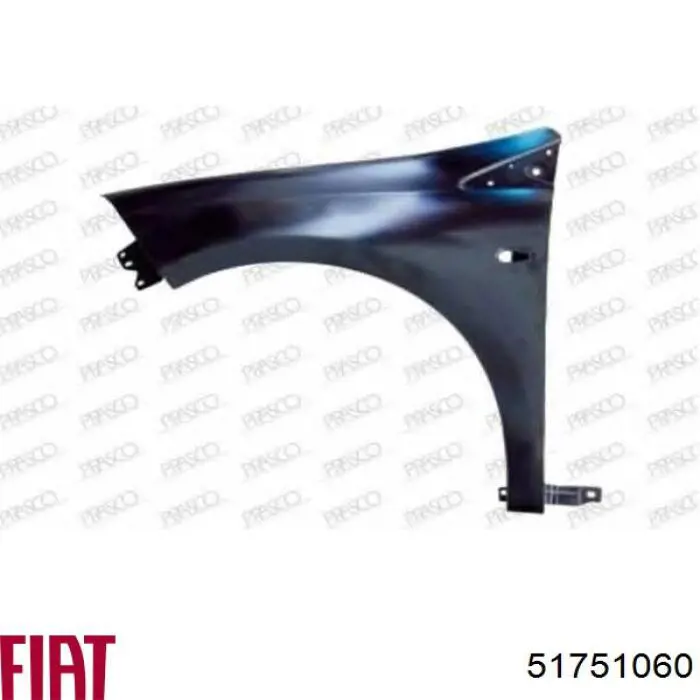  Guardabarros delantero izquierdo para Fiat Bravo 2 