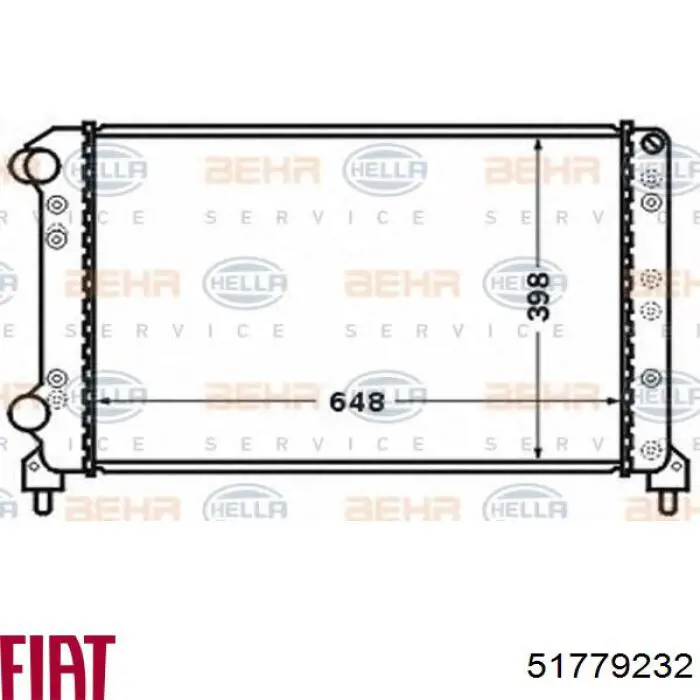 51779232 Fiat/Alfa/Lancia radiador refrigeración del motor