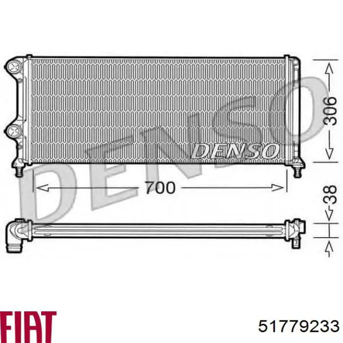 51779233 Fiat/Alfa/Lancia radiador refrigeración del motor