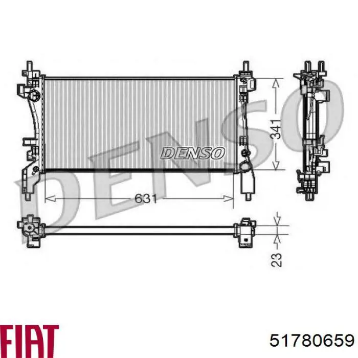 51780659 Fiat/Alfa/Lancia radiador refrigeración del motor