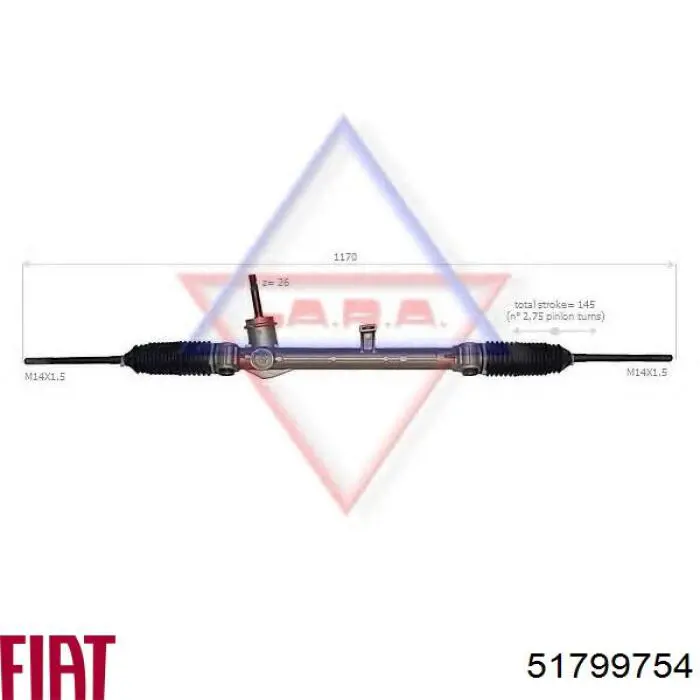 FI114OEM TRW cremallera de dirección