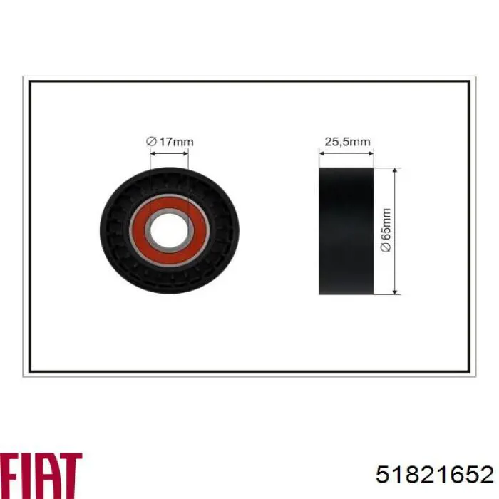 51821652 Fiat/Alfa/Lancia tensor de correa, correa poli v