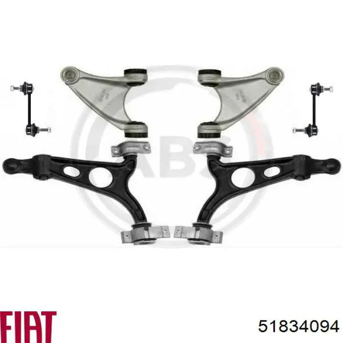 51834094 Fiat/Alfa/Lancia barra oscilante, suspensión de ruedas delantera, superior derecha