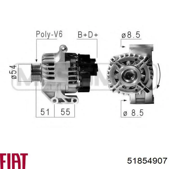 51854907 Fiat/Alfa/Lancia alternador