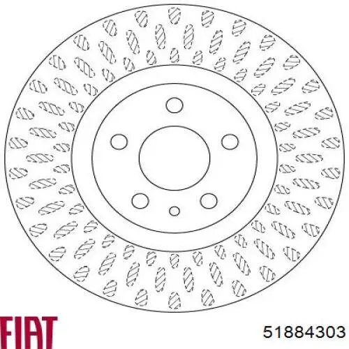 51884303 Fiat/Alfa/Lancia freno de disco delantero