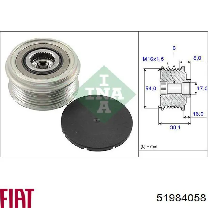 51984058 Fiat/Alfa/Lancia alternador