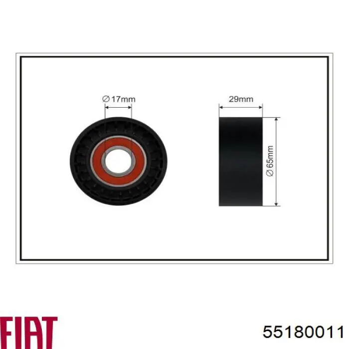 55180011 Fiat/Alfa/Lancia tensor de correa, correa poli v