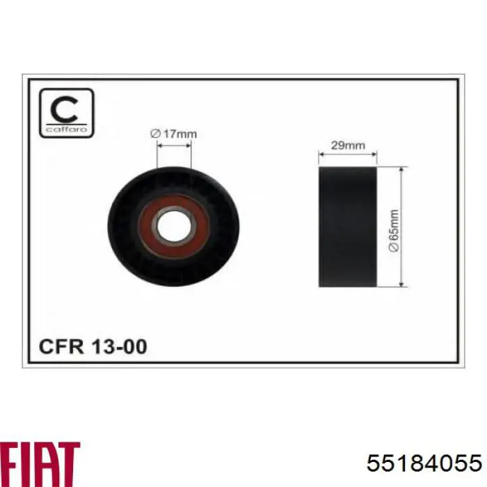 55184055 Fiat/Alfa/Lancia tensor de correa, correa poli v