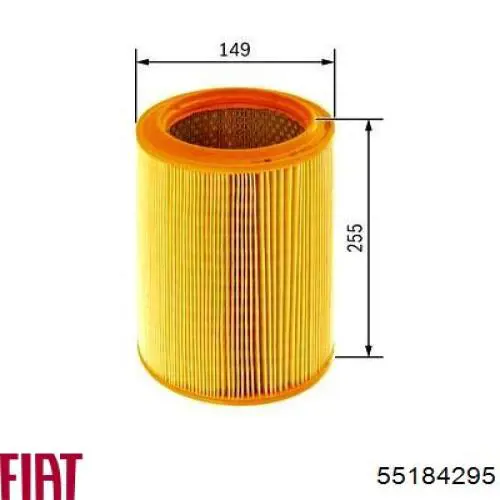 0055184295 Fiat/Alfa/Lancia filtro de aire