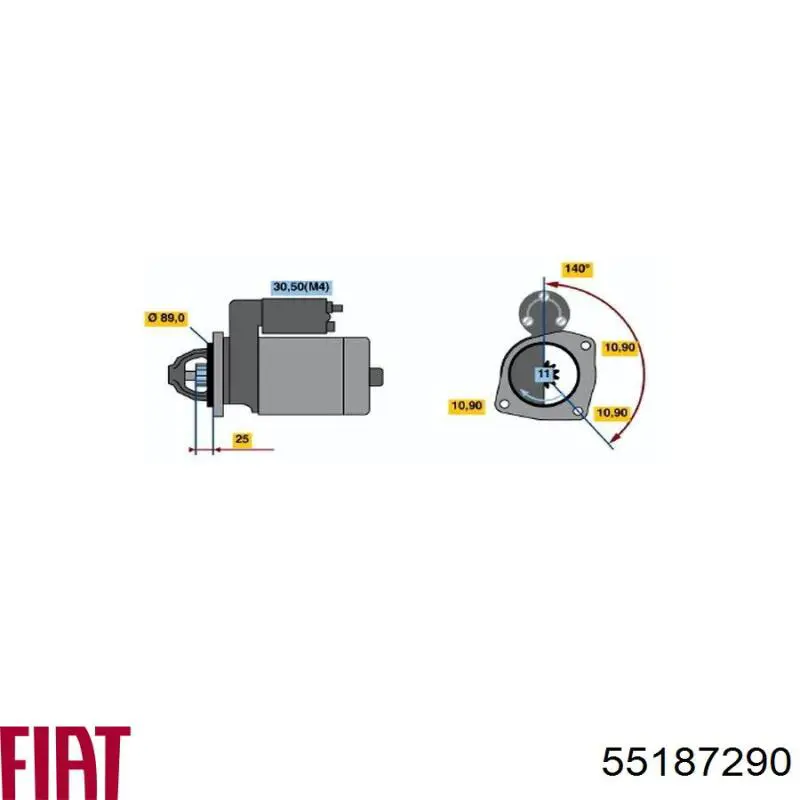 55187290 Fiat/Alfa/Lancia inyector de combustible