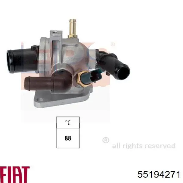 55194271 Fiat/Alfa/Lancia termostato, refrigerante