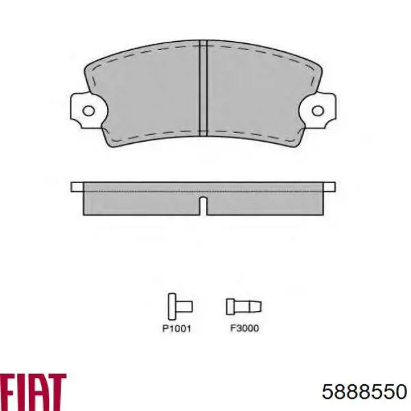 5888550 Fiat/Alfa/Lancia pastillas de freno delanteras