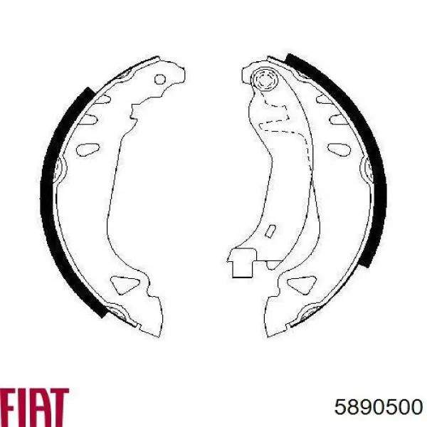 5890500 Fiat/Alfa/Lancia zapatas de frenos de tambor traseras