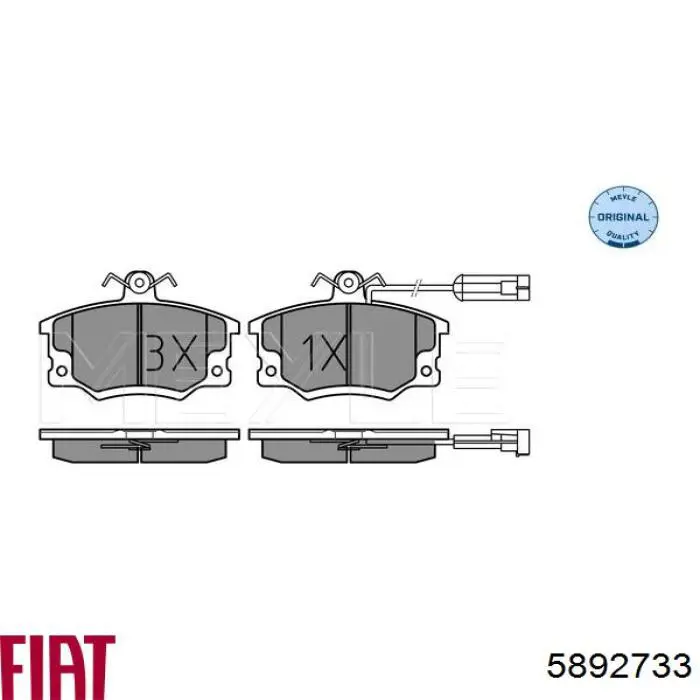 5892733 Fiat/Alfa/Lancia pastillas de freno delanteras