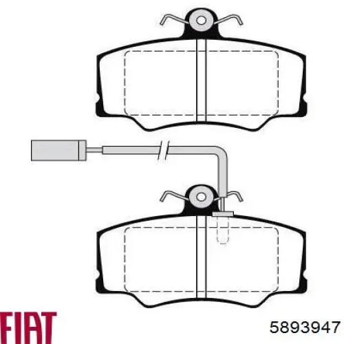 5893947 Fiat/Alfa/Lancia pastillas de freno delanteras