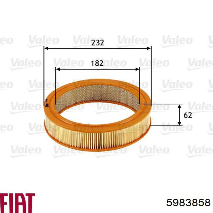 5983858 Fiat/Alfa/Lancia filtro de aire