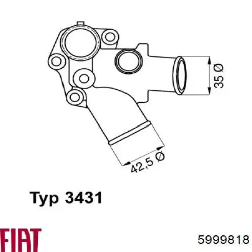 5999818 Fiat/Alfa/Lancia termostato, refrigerante