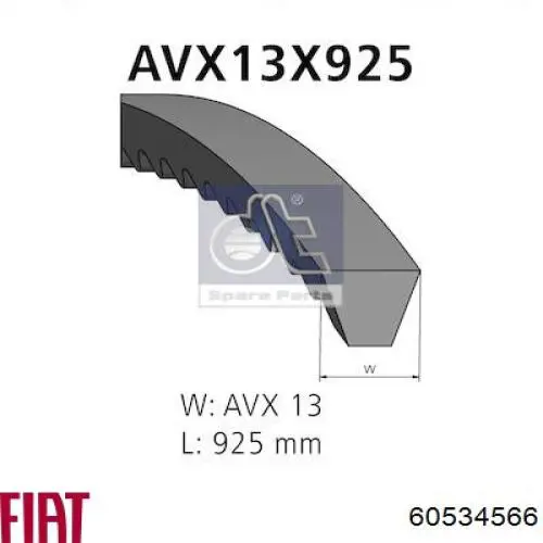 60534566 Fiat/Alfa/Lancia correa trapezoidal