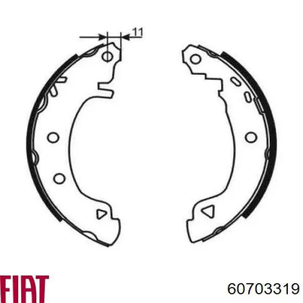 60703319 Fiat/Alfa/Lancia zapatas de frenos de tambor traseras