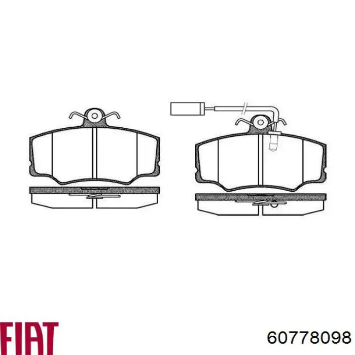 60778098 Fiat/Alfa/Lancia pastillas de freno delanteras