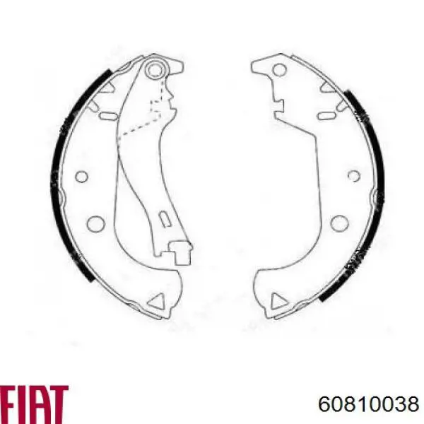 60810038 Fiat/Alfa/Lancia zapatas de frenos de tambor traseras