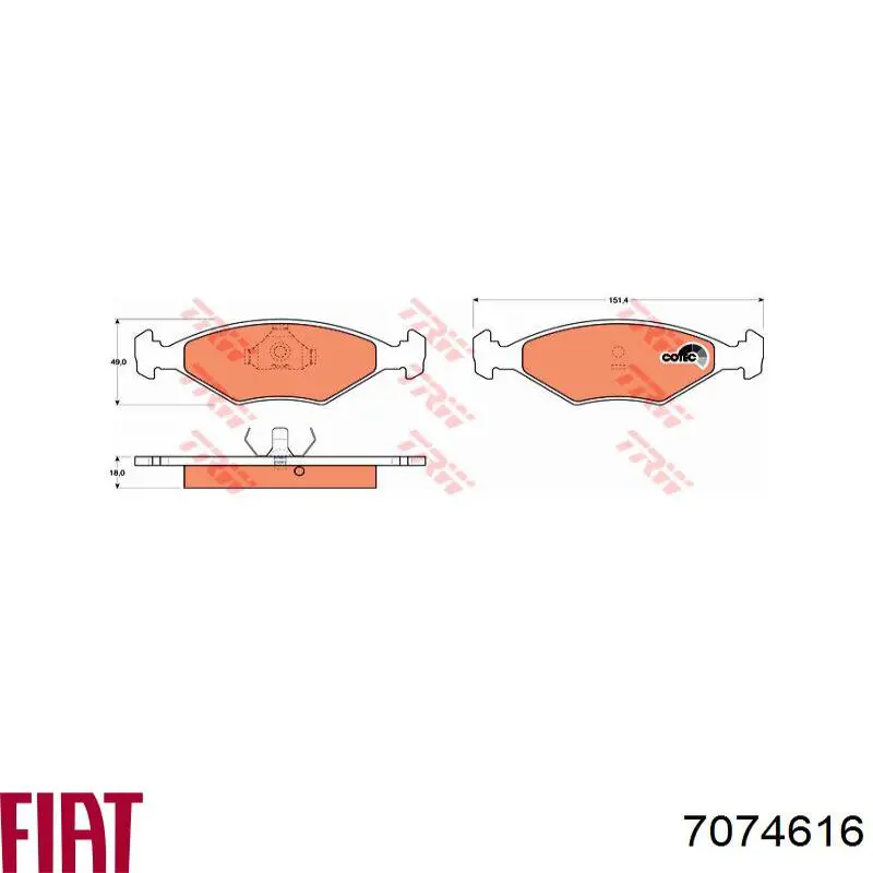  Guía de la pinza delantera para Fiat Palio 178DX