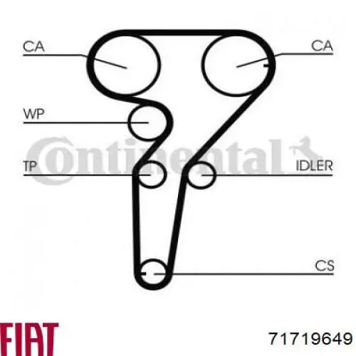 71719649 Fiat/Alfa/Lancia correa distribucion