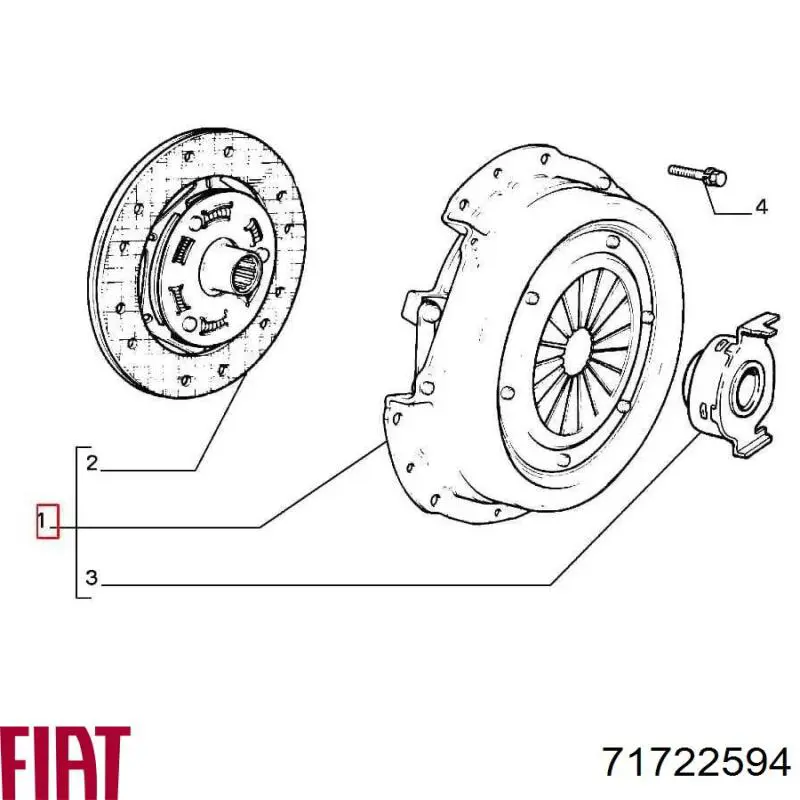 71782161 Fiat/Alfa/Lancia kit de embrague (3 partes)