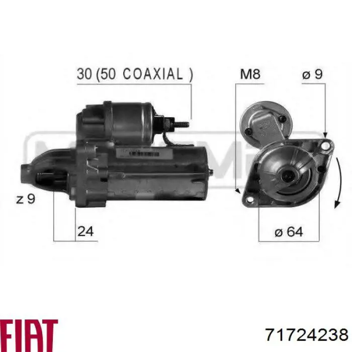 71724238 Fiat/Alfa/Lancia motor de arranque