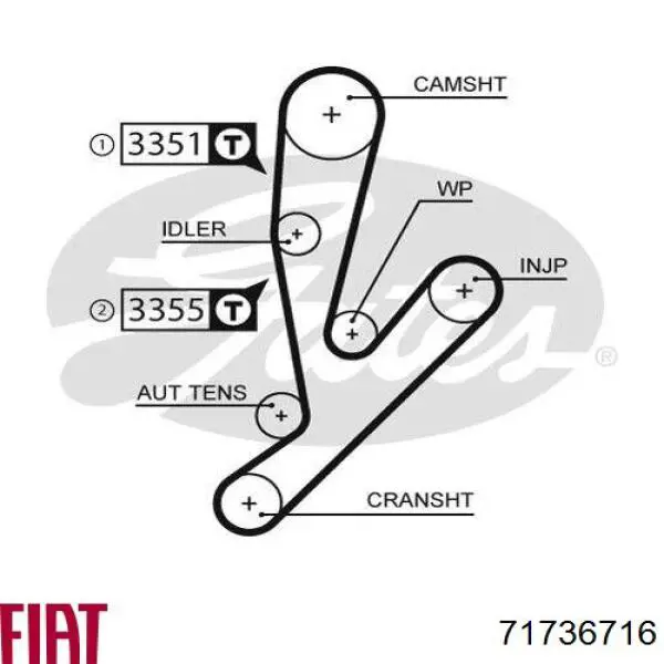 71736716 Fiat/Alfa/Lancia kit correa de distribución