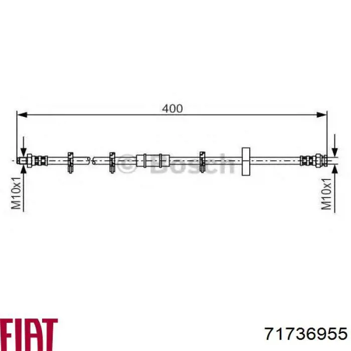 71736955 Fiat/Alfa/Lancia latiguillo de freno delantero