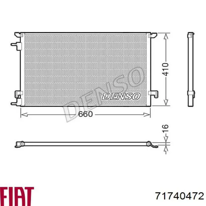 71740472 Fiat/Alfa/Lancia condensador aire acondicionado