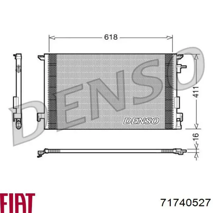 71740527 Fiat/Alfa/Lancia condensador aire acondicionado