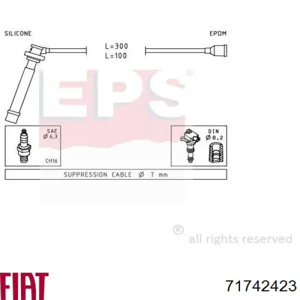 71742423 Fiat/Alfa/Lancia juego de cables de encendido