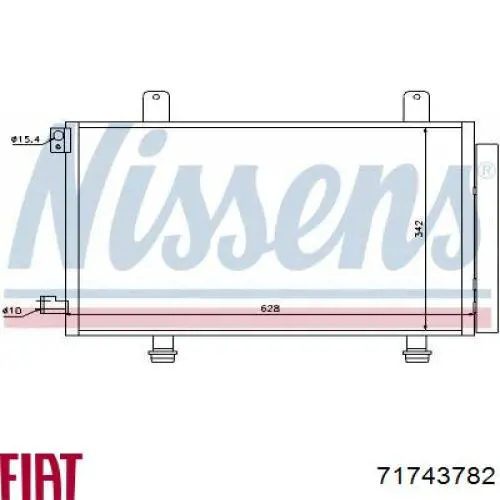 71743782 Fiat/Alfa/Lancia condensador aire acondicionado