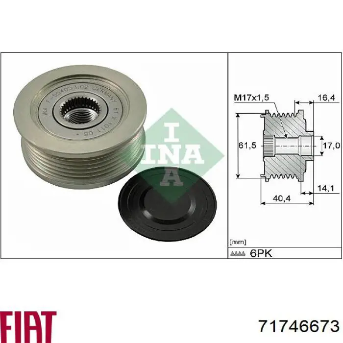 71746673 Fiat/Alfa/Lancia alternador