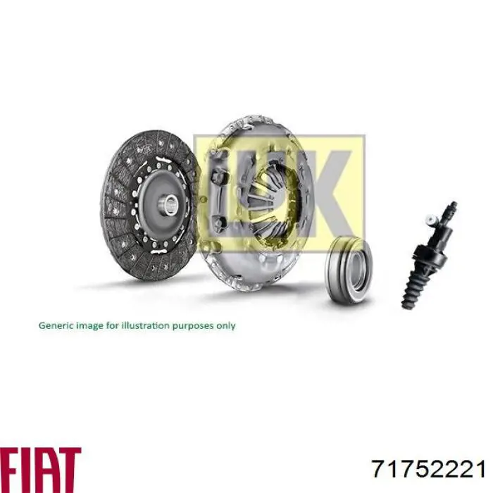 71752221 Fiat/Alfa/Lancia kit de embrague (3 partes)