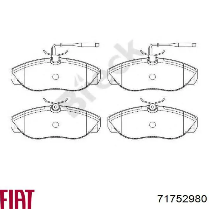 71752980 Fiat/Alfa/Lancia pastillas de freno delanteras