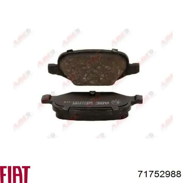 71752988 Fiat/Alfa/Lancia pastillas de freno traseras