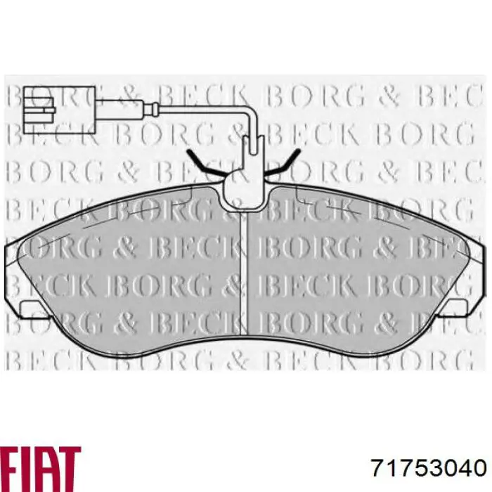 71753040 Fiat/Alfa/Lancia pastillas de freno delanteras