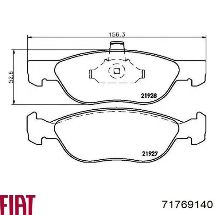 71769140 Fiat/Alfa/Lancia pastillas de freno delanteras