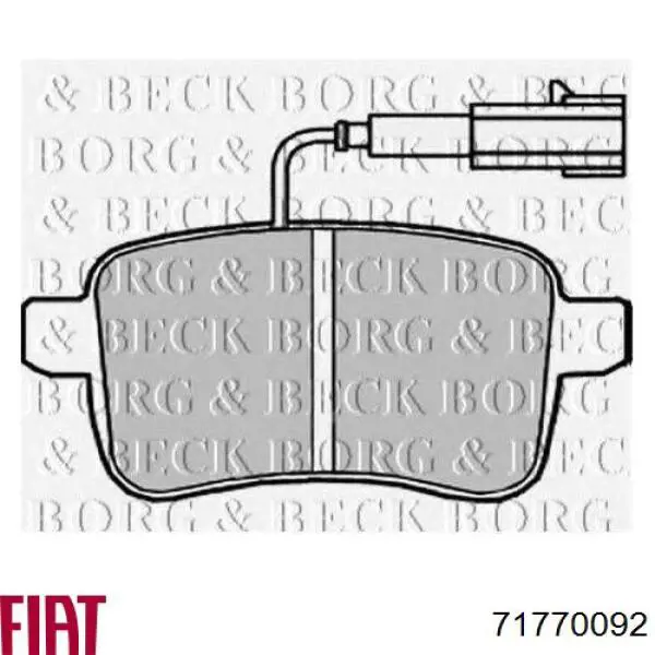 71770092 Fiat/Alfa/Lancia pastillas de freno traseras