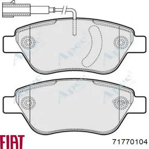 71770104 Fiat/Alfa/Lancia pastillas de freno delanteras