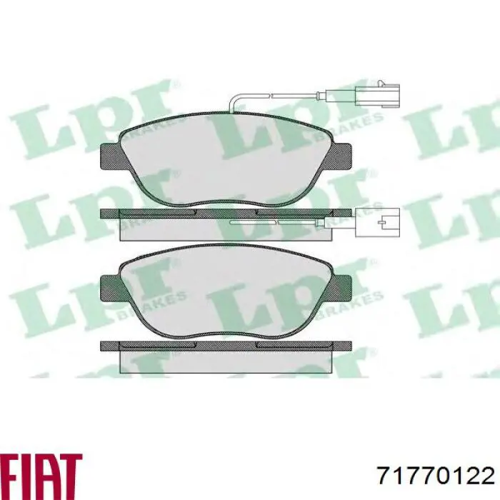 71770122 Fiat/Alfa/Lancia pastillas de freno delanteras