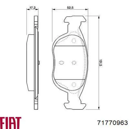 71770963 Fiat/Alfa/Lancia pastillas de freno delanteras