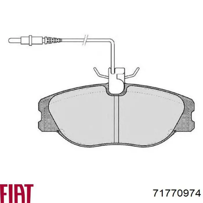 71770974 Fiat/Alfa/Lancia pastillas de freno delanteras