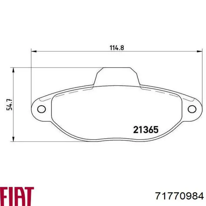 71770984 Fiat/Alfa/Lancia pastillas de freno delanteras