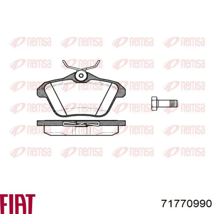 71770990 Fiat/Alfa/Lancia pastillas de freno traseras