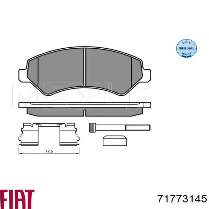 71773145 Fiat/Alfa/Lancia pastillas de freno delanteras