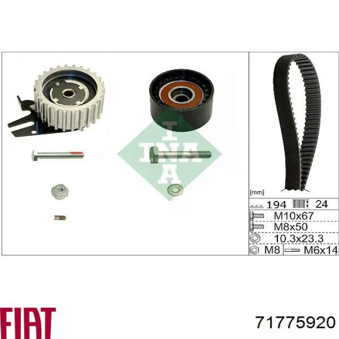 71775920 Fiat/Alfa/Lancia kit correa de distribución